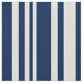 Modern Navy and White Stripes Fabric Stof