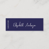 Modern Navy blauw wit Afstuderen Student Afstudere Contactkaartje (Voorkant)