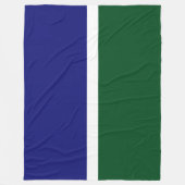 Modern Navy blauw wit bos groen kleurenblok Fleece Deken (Voorkant)