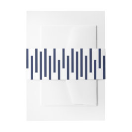 Modern Navy blauw wit geometrische lijnen patroon Uitnodigingen Wikkel