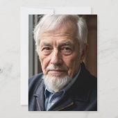 Modern Navy Blue 100ste verjaardag Surprise Party Kaart (Achterkant)