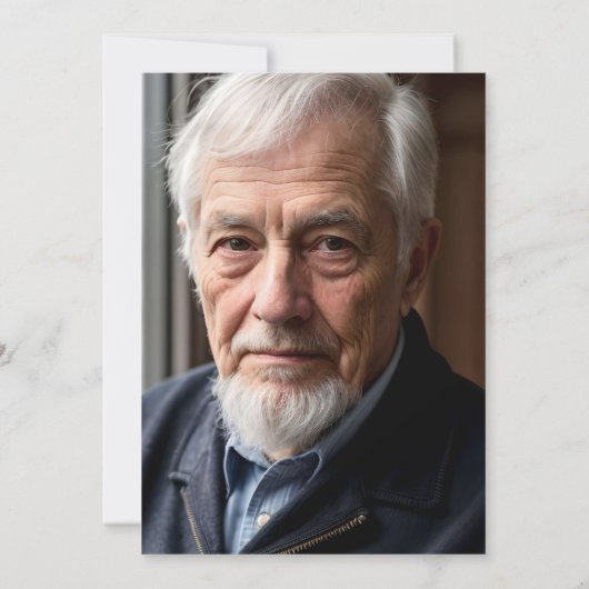 Modern Navy Blue 100ste verjaardag Surprise Party Kaart (Achterkant)