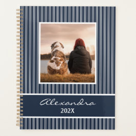 Modern Navy Blue 1 Photo 2023 Custom Planner