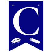 Modern Navy Blue 3 foto's, Afstudeerdop, Diploma Vlaggetjes (Tweede vlag)