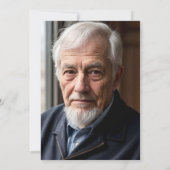 Modern Navy Blue 80ste Verjaardag Surprise Party Kaart (Achterkant)