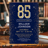 Modern Navy Blue 85e verjaardag Kaart