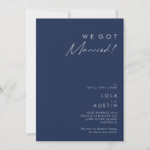 Modern Navy Blue | Aankondiging Silver Elopement (Voorkant)