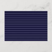 Modern Navy Blue advies voor de Afstuderen Informatiekaartje (Achterkant)