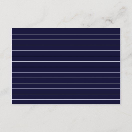 Modern Navy Blue advies voor de Afstuderen Informatiekaartje (Achterkant)