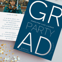 MODERN NAVY BLUE AFSTUDEERDER PARTY Class of 2023 