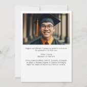 Modern Navy Blue Afstuderen Foto 2025 Afstuderen Aankondiging