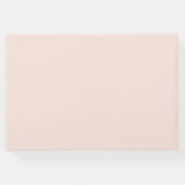 Modern Navy Blue Agaat Roos Gold Script Blush Pink Gastenboek (Achterkant)