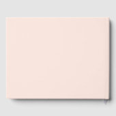 Modern Navy Blue Agaat Roos Gold Script Blush Pink Gastenboek (Achterkant)