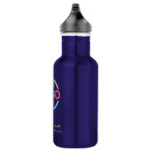 Modern Navy Blue Bedrijfsbedrijf Business Logo Waterfles (Rechts)