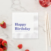 Modern Navy Blue Birthday Servet (Insitu)