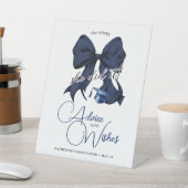Modern Navy Blue Bow Afstuderen Advies en wensen Reclamebord Met Voetstuk (Insitu)