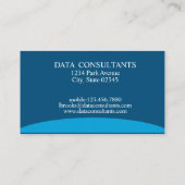 Modern Navy Blue Consultants Visitekaartje (Achterkant)