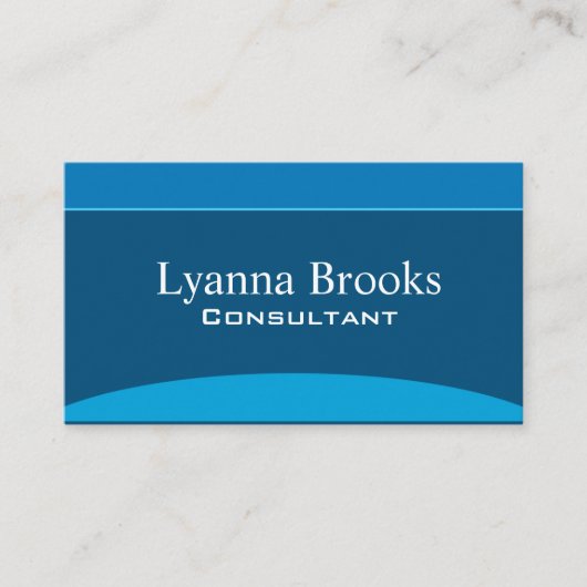 Modern Navy Blue Consultants Visitekaartje (Voorkant)
