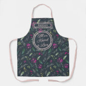 Modern Navy Blue Custom Baking Schort (Voorkant)