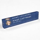 Modern Navy Blue Custom Photo Modern minimalist Naambordje