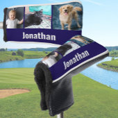 Modern Navy Blue Custom Photo Template and Name Golfheadcover