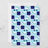 Modern Navy Blue Digitaal Lijst Foto Verjaardag Kaart (Achterkant)