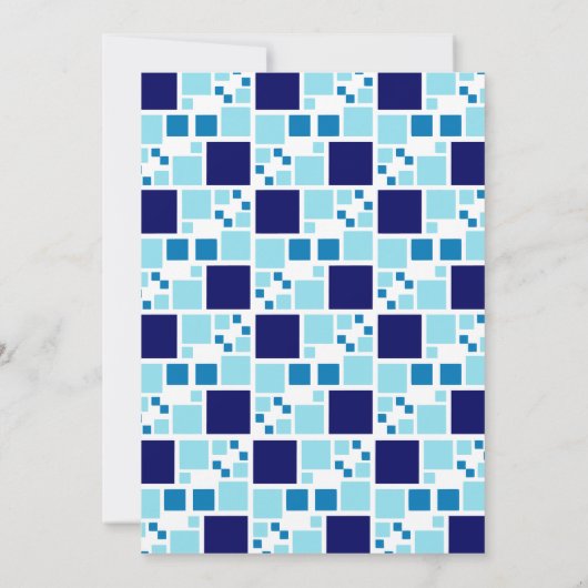 Modern Navy Blue Digitaal Lijst Foto Verjaardag Kaart (Achterkant)