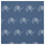 Modern Navy Blue Elephant Pattern Stof (Swatch)