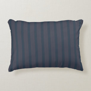 Modern Navy Blue en Plum Stripe Accent Pillow Kussen