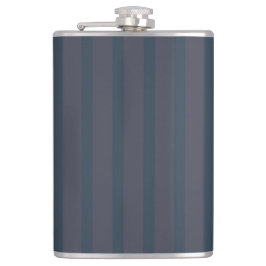 Modern Navy Blue en Plum Striped Flask, 8 oz. Heupfles