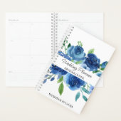 Modern Navy Blue Floral Wedding Planner (Display)