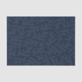 Modern Navy Blue Foliage Pattern Tissuepapier (Voorkant)