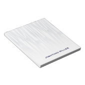 Modern Navy Blue Geometric Pattern gepersonaliseer Notitieblok (Schuin)