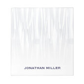 Modern Navy Blue Geometric Pattern gepersonaliseer Notitieblok (Voorkant)