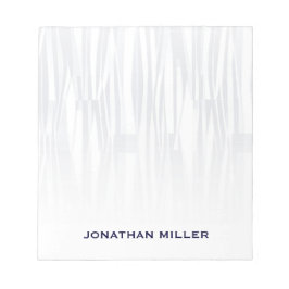 Modern Navy Blue Geometric Pattern gepersonaliseer Notitieblok