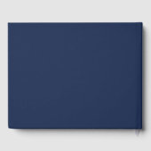 Modern Navy Blue Glitter Script Gastenboek (Achterkant)