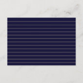Modern Navy Blue Gold advies voor de Afstuderen Informatiekaartje (Achterkant)