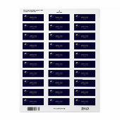 Modern Navy Blue Gold Afstuderen Etiket (Full Sheet)