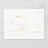 Modern Navy Blue | Gold Song Request RSVP Card Briefkaart (Achterkant)
