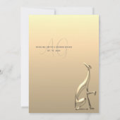 Modern Navy Blue Gold Wedding Invitation Kaart (Achterkant)