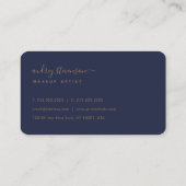 Modern Navy Blue gouden handtekening Visitekaartje (Achterkant)