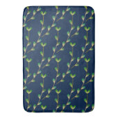 Modern Navy Blue Greenery Badmat (Voorkant Verticaal)
