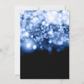 Modern Navy Blue Lights Corporate Holiday Party Kaart (Achterkant)