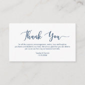 Modern Navy Blue minimalism font Weddenschap Harte Informatiekaartje (Voorkant)