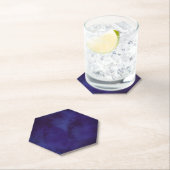 Modern Navy Blue Minimalist Coaster | Elegant Dark Kartonnen Onderzetters (Insitu)
