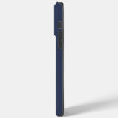 Modern Navy Blue Monogram Naam Script Case-Mate iPhone Case (Achterkant / Links)