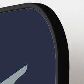 Modern Navy Blue Monogram script Pickleball Paddle (Links Detail)