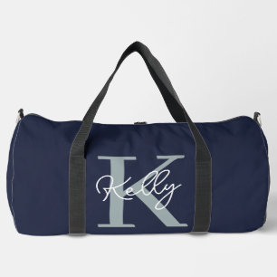 Modern Navy Blue Monogram script Plunjezak
