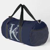 Modern Navy Blue Monogram script Plunjezak (Rechterhoek)