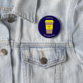 Modern Navy Blue Nurses Day Coffee Cup Button (In situ)